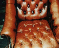 leather armchair before