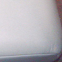 after the conditioning of white leather