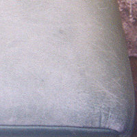 before the conditioning of white leather